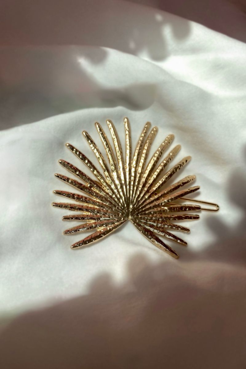Barrette cheveux Sun, couleur dorée, matière acier inoxydable