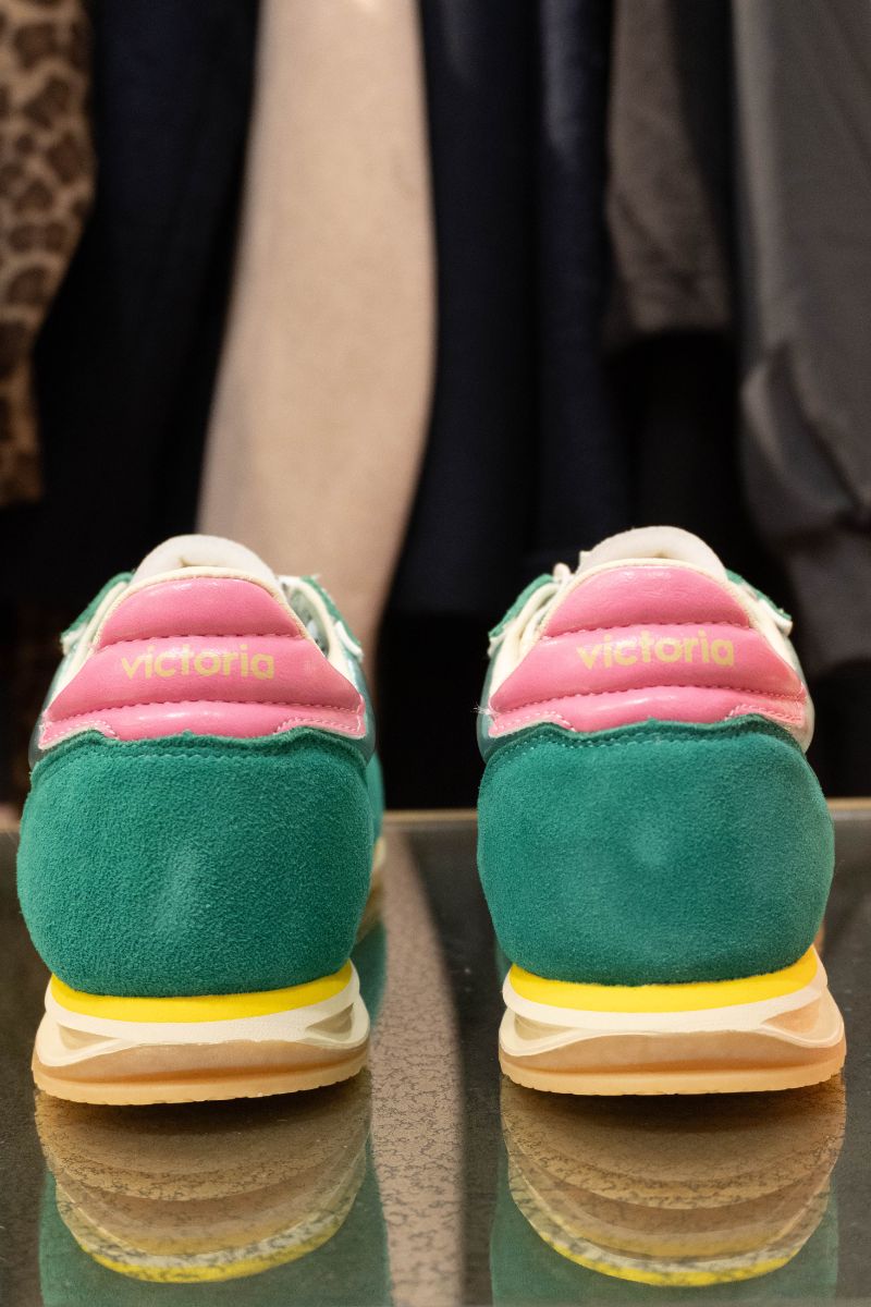 Baskets Mina, couleur vert, marque Victoria