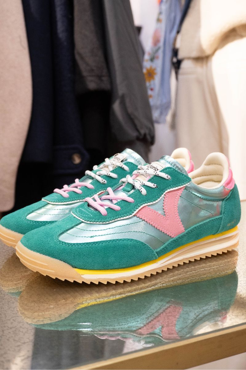 Baskets Mina, couleur vert, marque Victoria