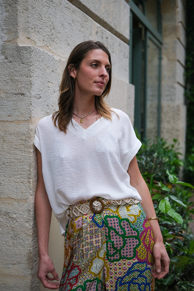 Blouse Ihcrissy, couleur écru, marque Ichi