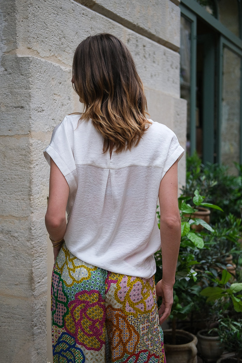Blouse Ihcrissy, couleur écru, marque Ichi