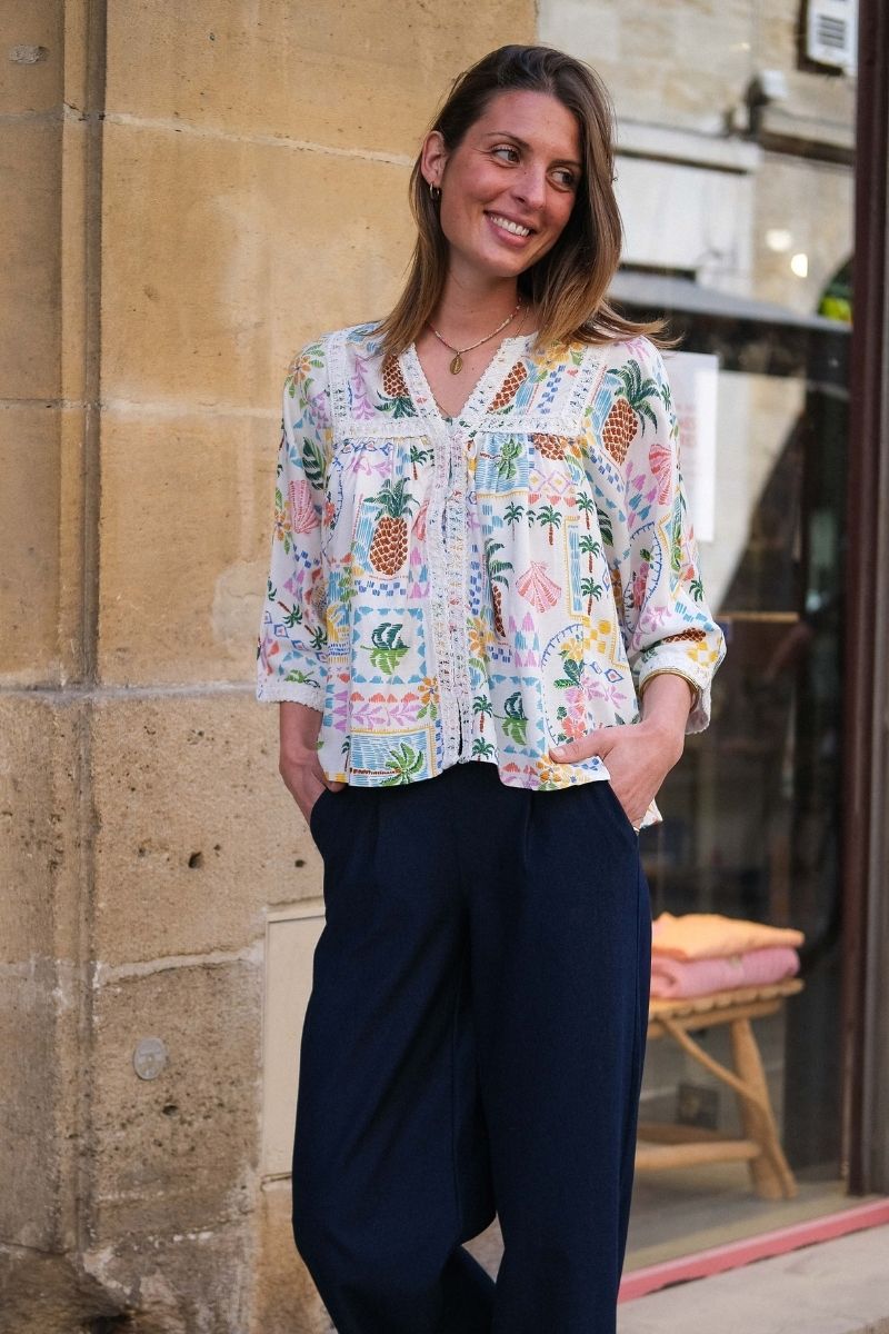 Blouse Mojito, couleur multicolore, marque Rue Mazarine