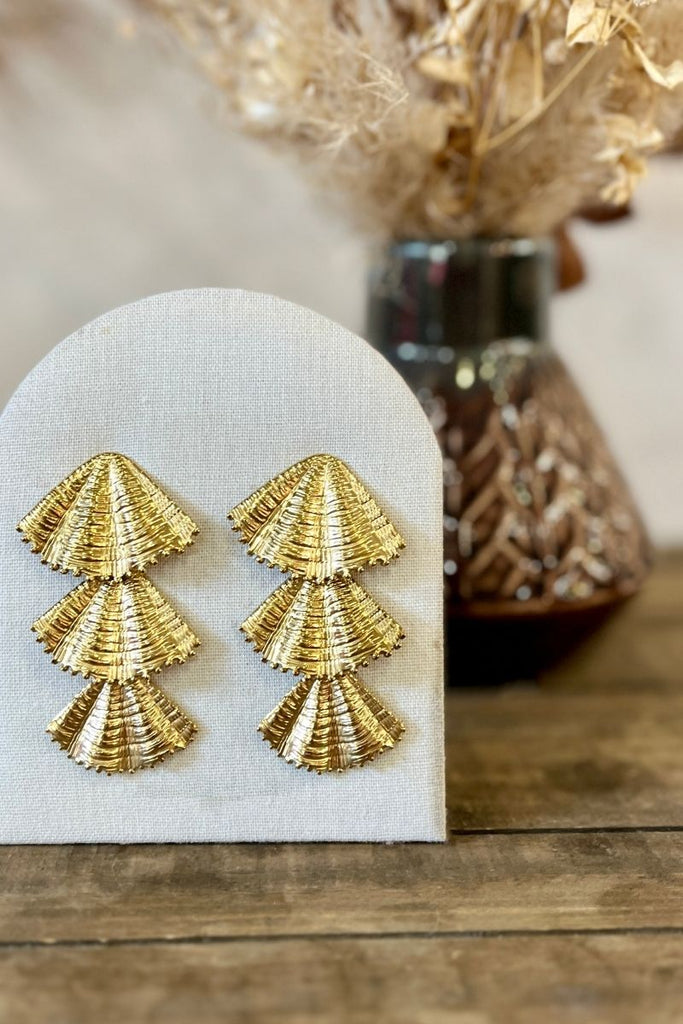 Boucles d'oreilles Carmen, couleur doré, matière acier inoxydable