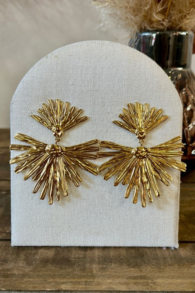 Boucles d'oreilles Charline, couleur doré, matière acier inoxydable
