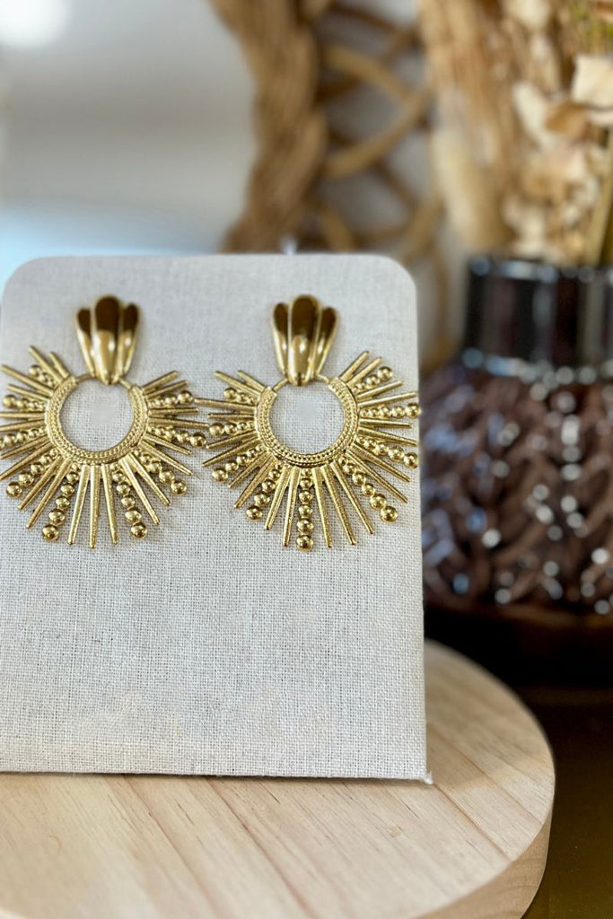 Boucles d'oreilles Myla, couleur doré, matière acier inoxydable