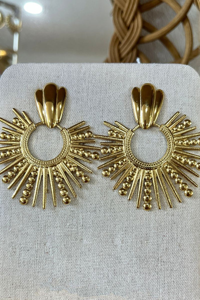 Boucles d'oreilles Myla, couleur doré, matière acier inoxydable