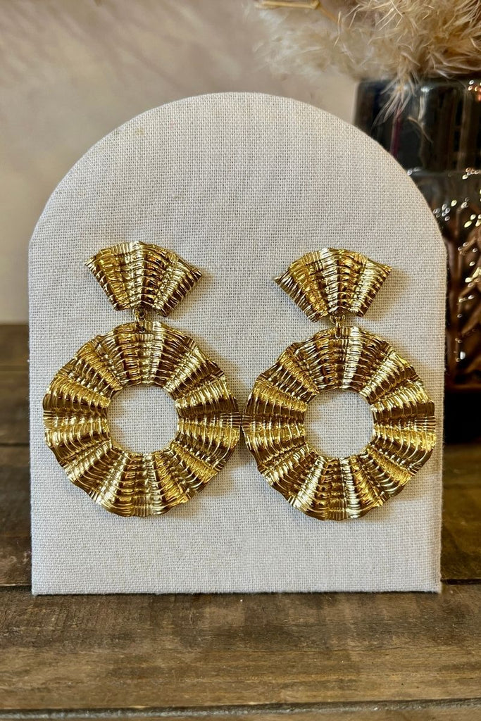 Boucles d'oreilles Octavia, couleur doré, matière acier inoxydable