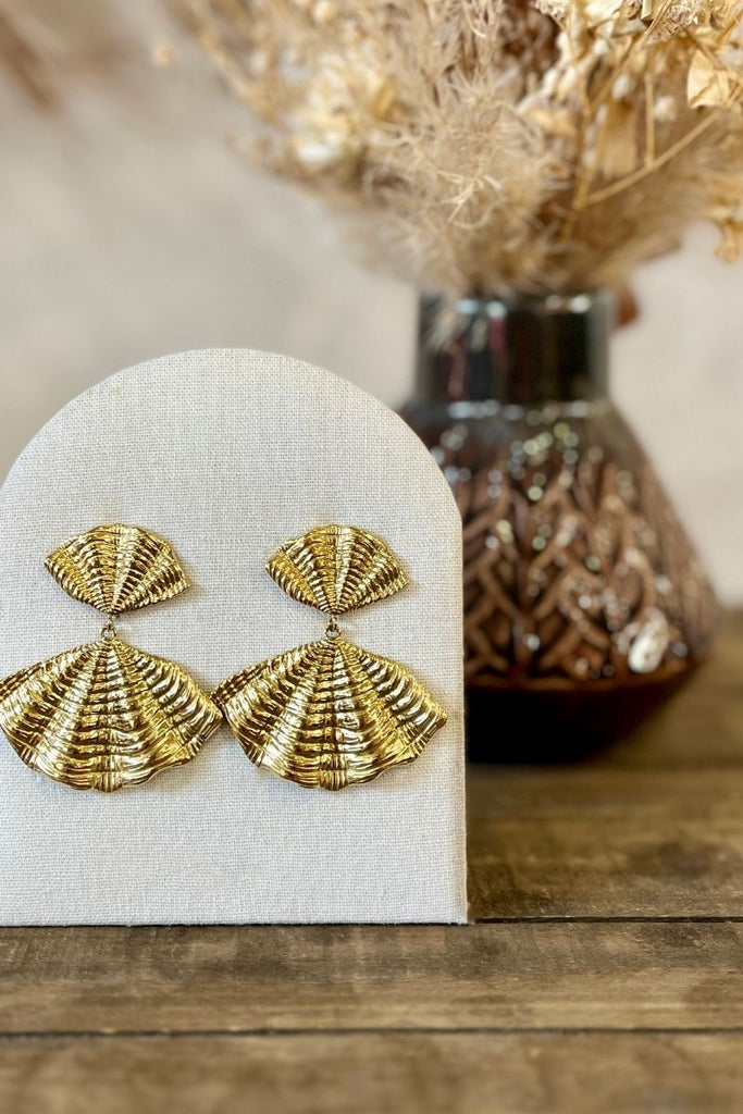 Boucles d'oreilles Pipa, couleur doré, matière acier inoxydable