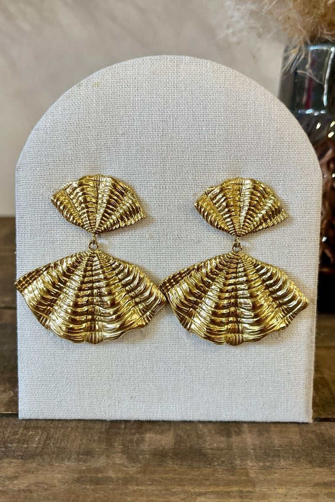 Boucles d'oreilles Pipa, couleur doré, matière acier inoxydable