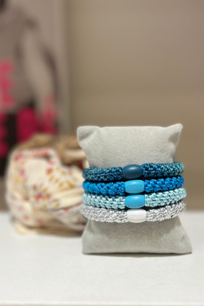 Bracelets Kknekki, couleur bleu, lot de 4