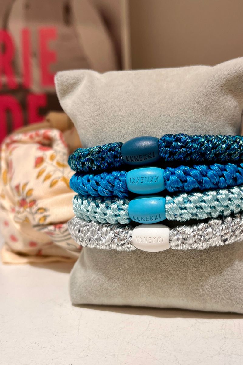 Bracelets Kknekki, couleur bleu, lot de 4