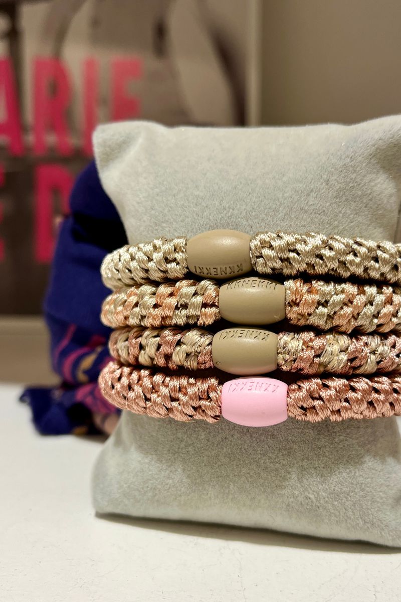 Bracelets Kknekki, couleur nude, lot de 4