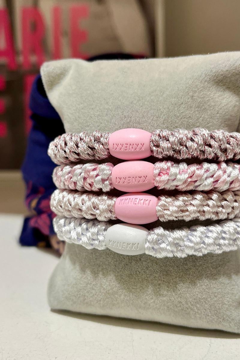 Bracelets Kknekki, couleur rose, lot de 4