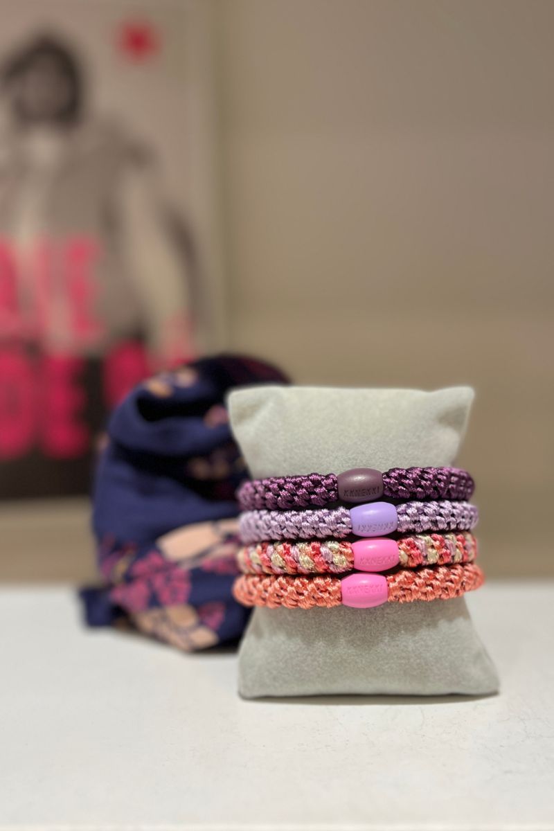 Bracelets Kknekki, violet et rose