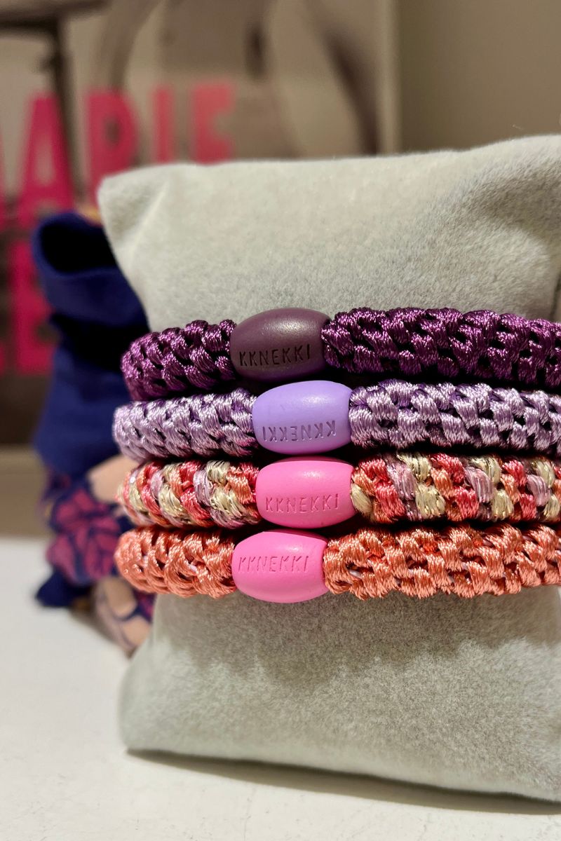 Bracelets Kknekki, violet et rose