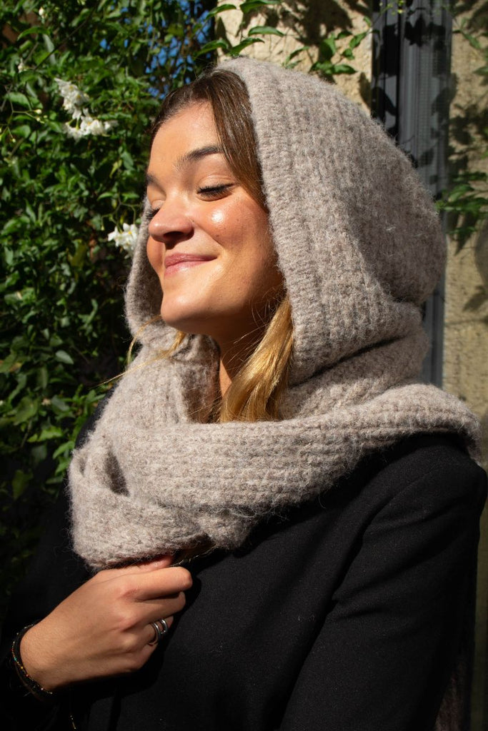 Cagoule écharpe Objmilu, couleur beige, marque Object