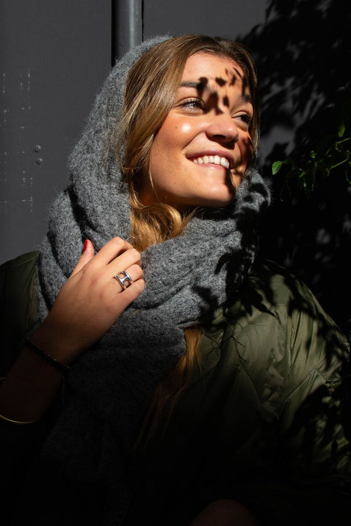 Cagoule-écharpe Objmilu, couleur gris, marque Object