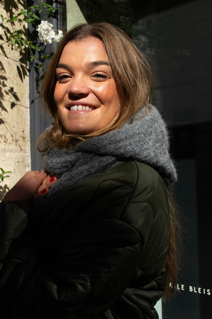 Cagoule-écharpe Objmilu, couleur gris, marque Object