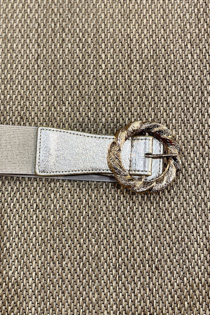 Ceinture Orane, couleur doré, taille unique et élastique, boucle doré fantaisie