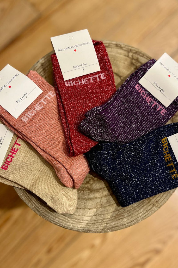 Chaussettes Bichette, paillettes