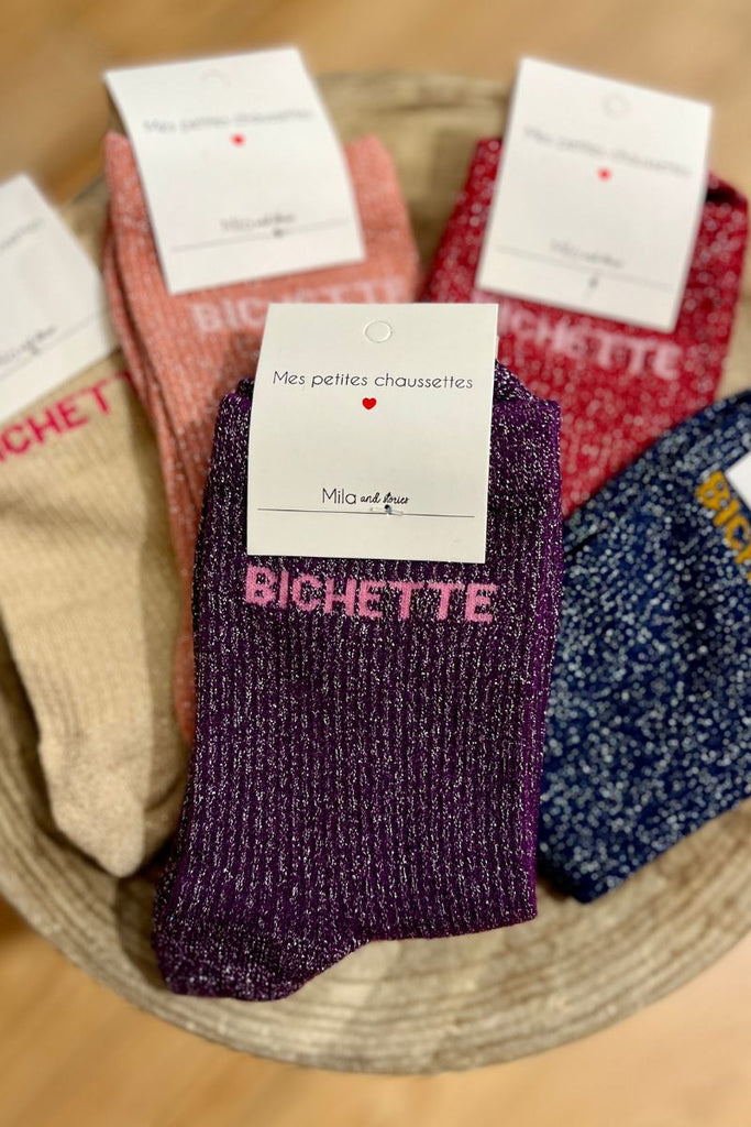 Chaussettes Bichette, paillettes