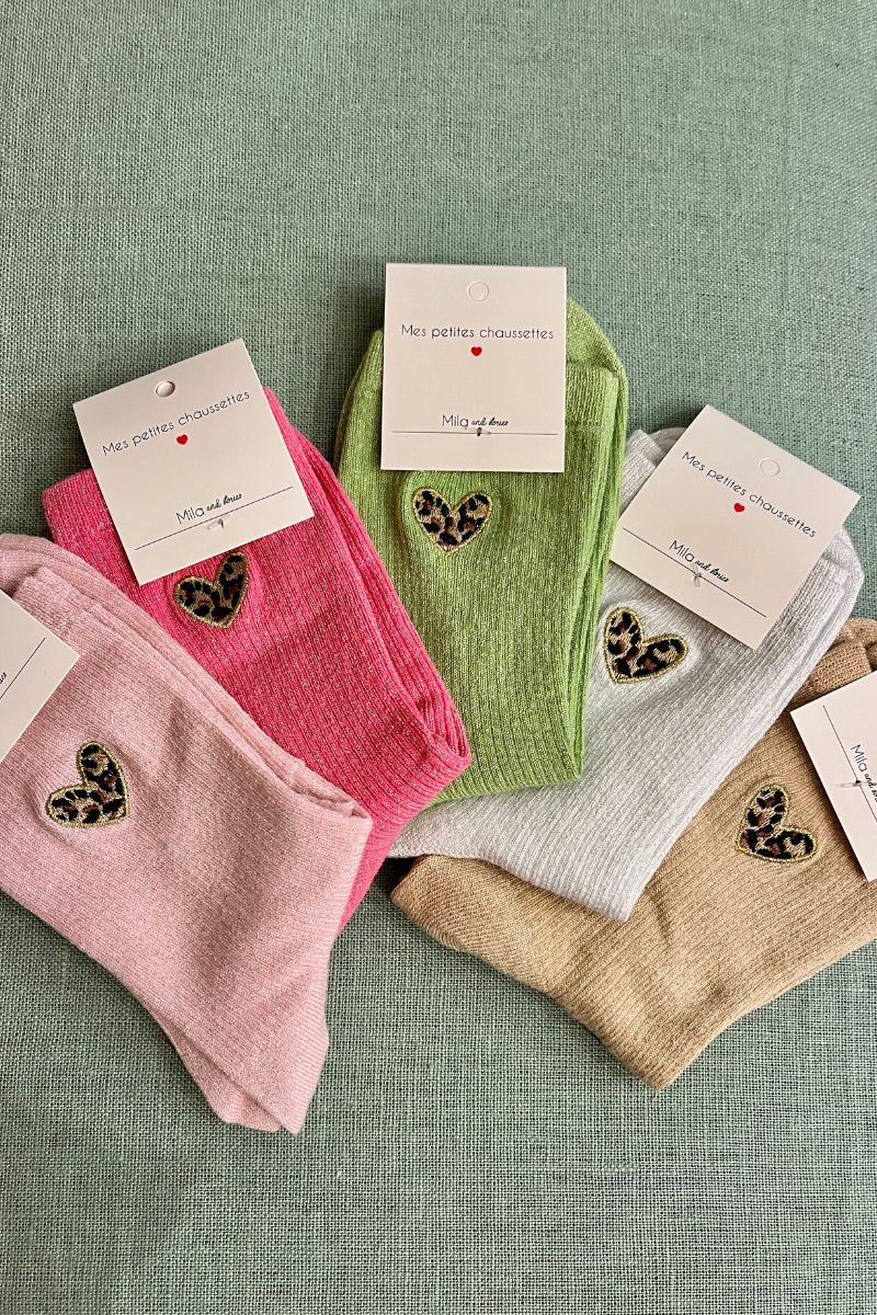 Chaussettes Léo, 5 coloris, paillettes