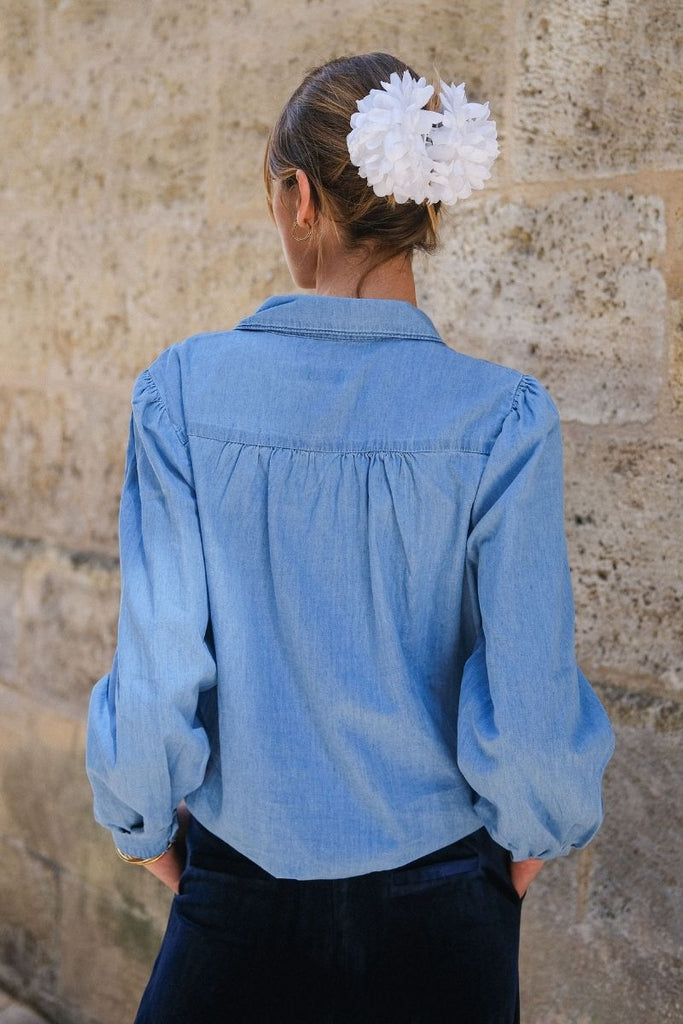 Chemise Ihbarcy, couleur bleu, marque Ichi