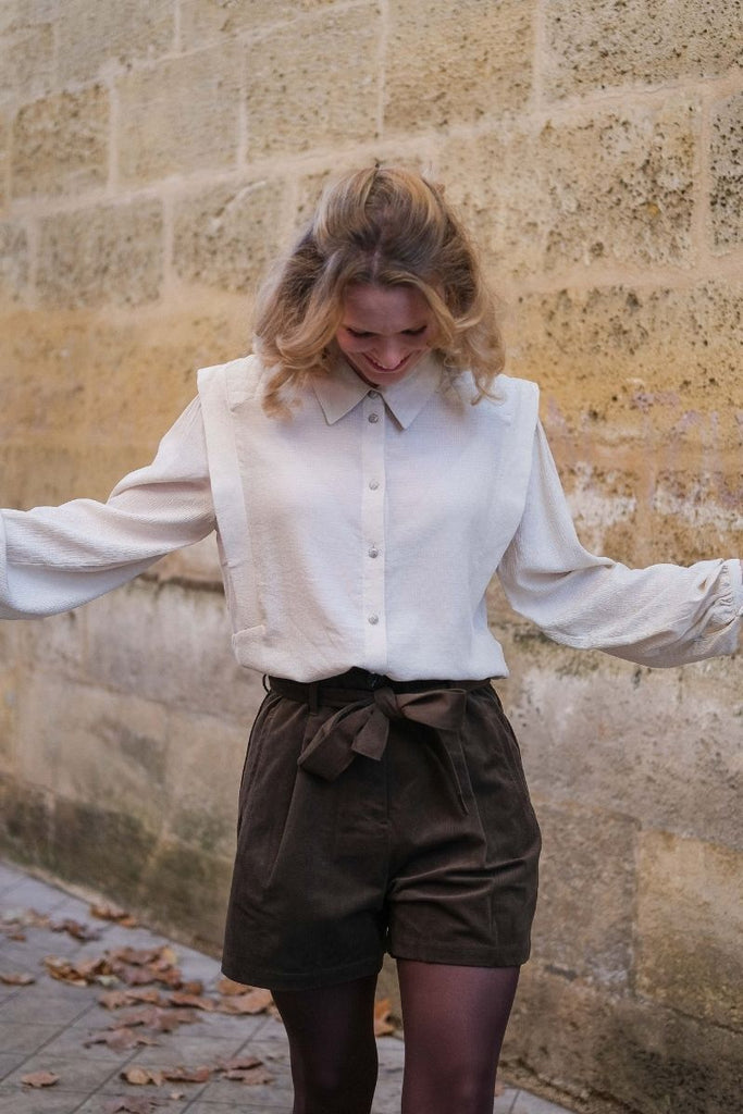 Chemise Vidaysa, couleur écru, marque Vila, manches longues