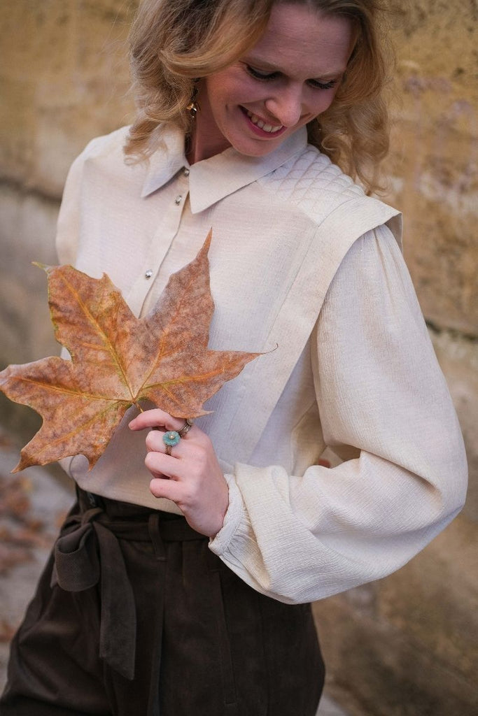 Chemise Vidaysa, couleur écru, marque Vila, manches longues