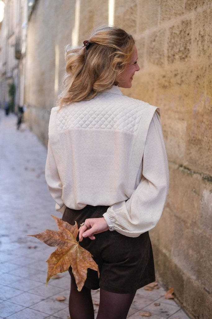 Chemise Vidaysa, couleur écru, marque Vila, manches longues