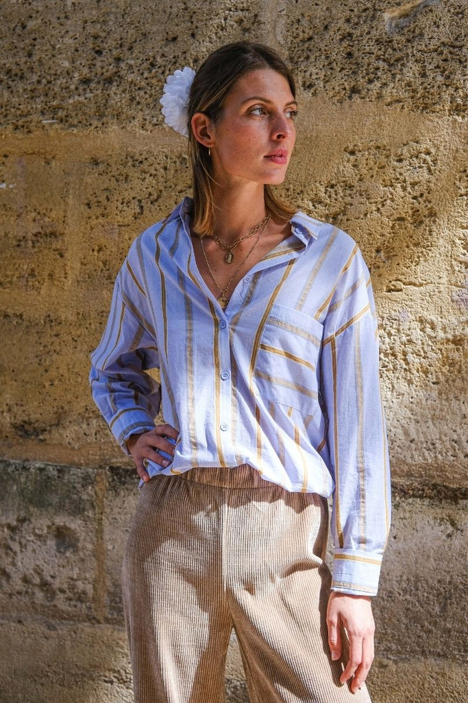 Chemise Agathe, couleur bleu, marque See U Soon