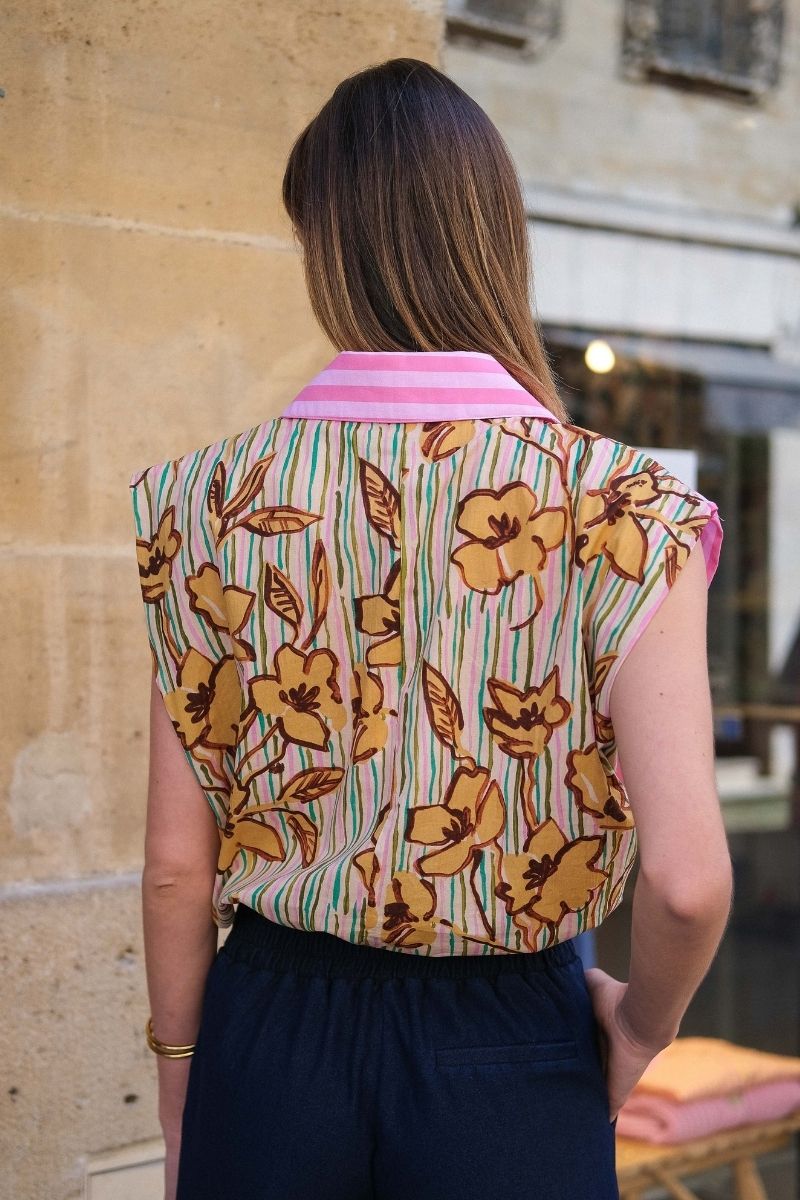 Chemise Gabin, couleur rose, marque Orfeo