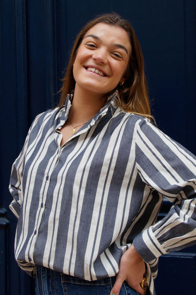 Chemise Marco, couleur bleu, matière coton