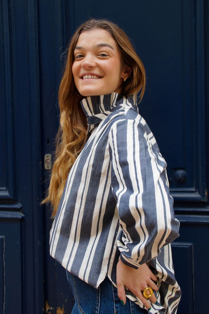 Chemise Marco, couleur bleu, matière coton