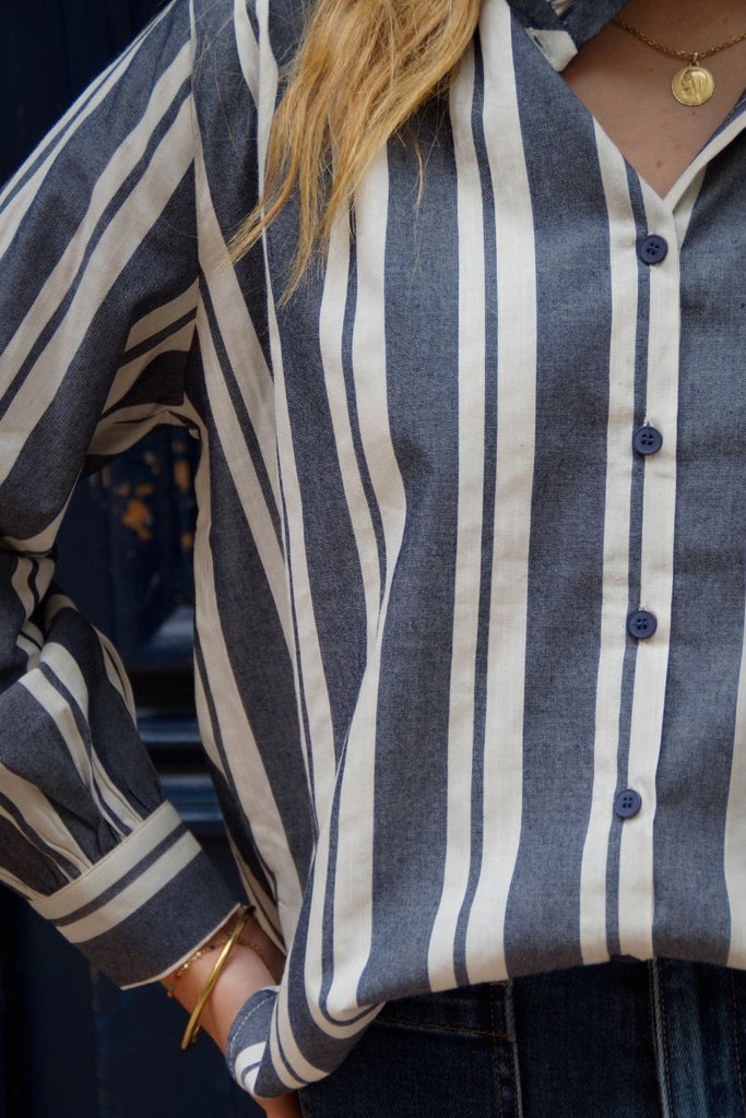 Chemise Marco, couleur bleu, matière coton