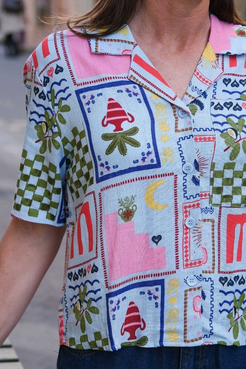 Chemise Objedie, couleur multicolore, marque Object manches courtes