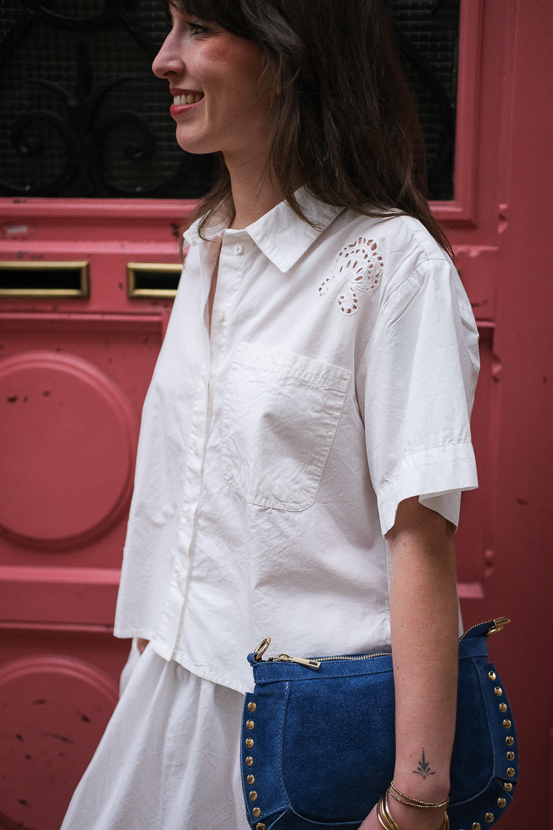 Chemise Vilayki, couleur blanc, marque Vila, manches courtes