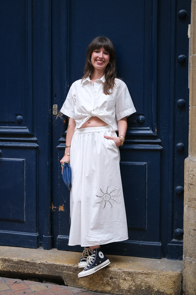 Chemise Vilayki, couleur blanc, marque Vila, manches courtes