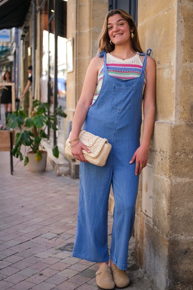 Combinaison Swimy, couleur bleu, marque Rue Mazarine, matière légère et souple