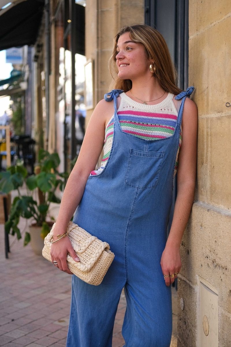 Combinaison Swimy, couleur bleu, marque Rue Mazarine, matière légère et souple