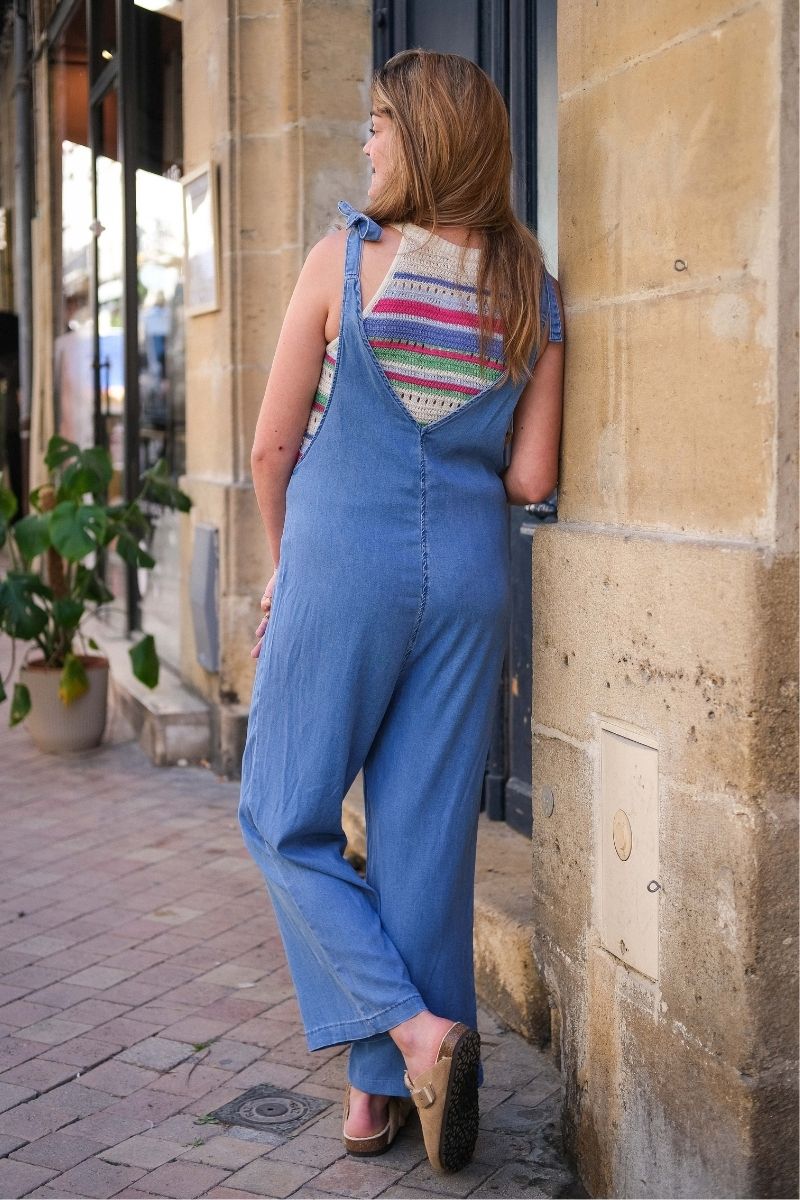 Combinaison Swimy, couleur bleu, marque Rue Mazarine, matière légère et souple