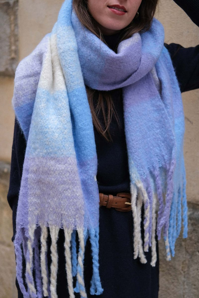 Echarpe Iaagge, couleur bleu ciel, marque Ichi