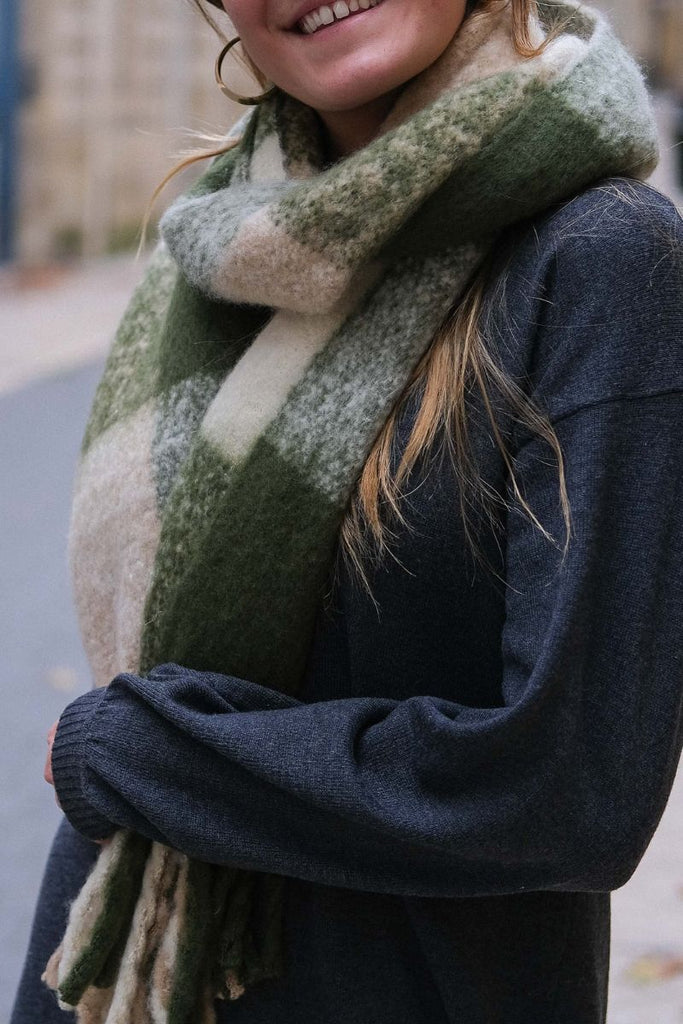 Echarpe Iaagge, couleur vert, marque Ichi