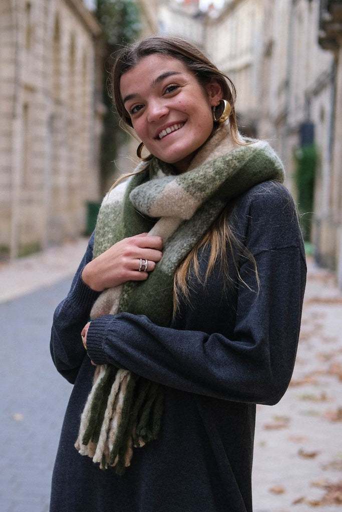 Echarpe Iaagge, couleur vert, marque Ichi