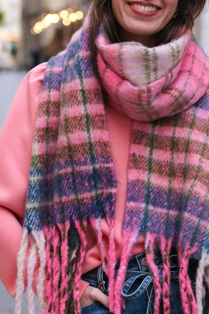 Echarpe Ialaya, couleur rose, marque Ichi