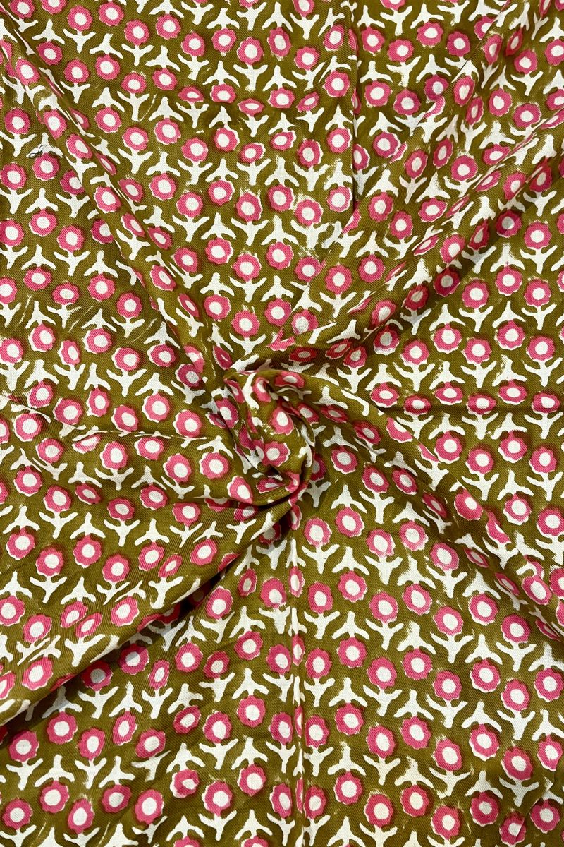 Foulard Bonheur, couleur kaki clair, matière coton