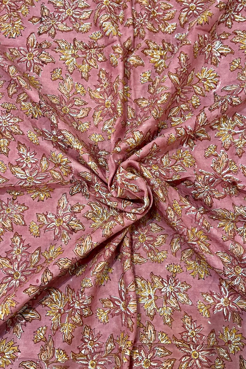 Foulard Bonheur, couleur rose, matière coton