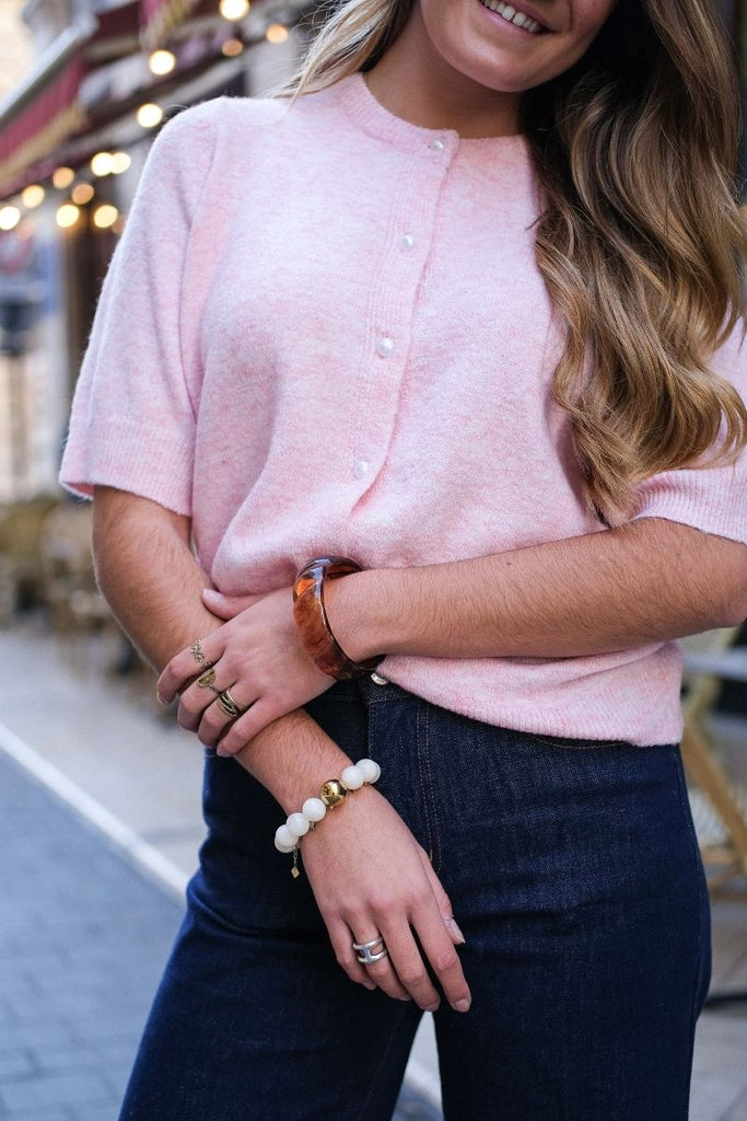 Gilet Visebora, couleur rose, marque Vila