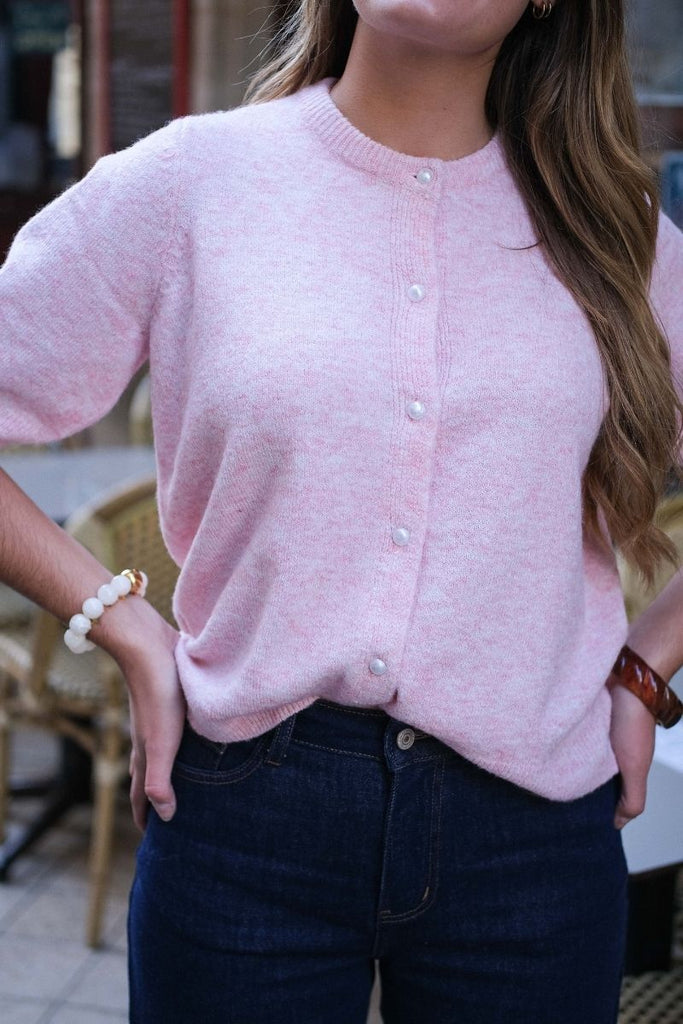 Gilet Visebora, couleur rose, marque Vila