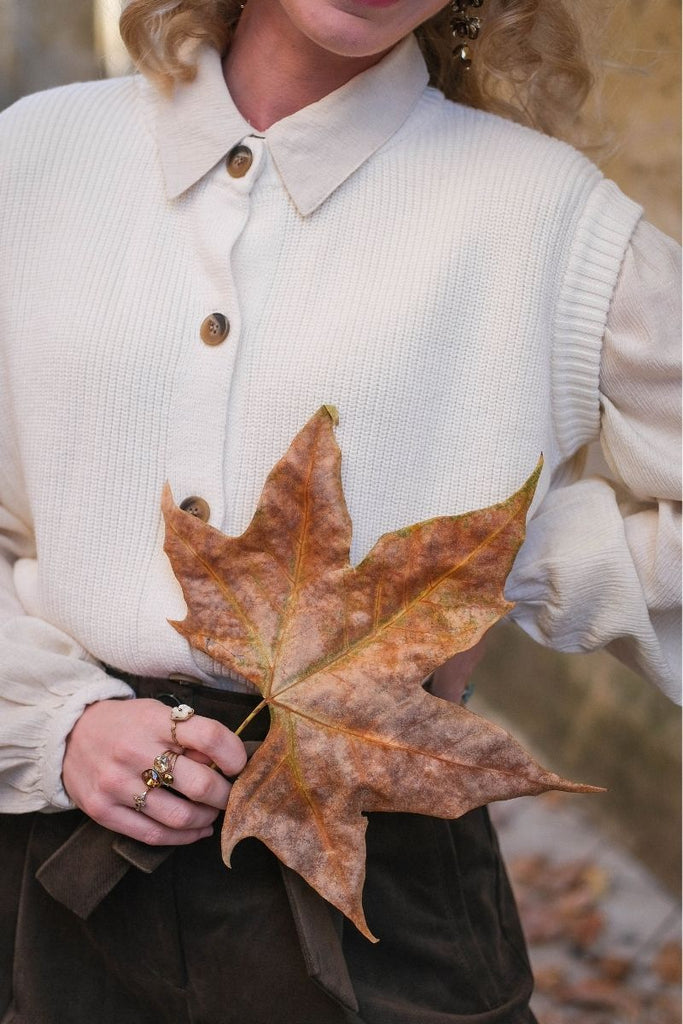 Gilet Bisou, marque Garance, couleur écru